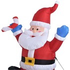 Papai Noel Natal Presente Grande Luz Led Inflavel Enfeite Nat