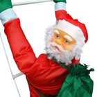Papai Noel Sobe Escada Decoração De Natal Enfeite Decorativo