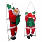 Papai Noel Subindo Escada Natal Decoracao Grande 74 Cm Altura