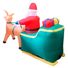 Papai Noel Treno Rena Inflavel 1M 24cm Natal Natalino Enfeite