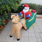 Papai Noel Treno Rena Inflavel 1M 24cm Natal Natalino Enfeite