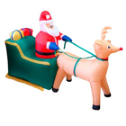 Papai Noel Treno Rena Inflavel 1M 24cm Natal Natalino Enfeite