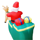 Papai Noel Treno Rena Inflavel 1M 24cm Natal Natalino Enfeite