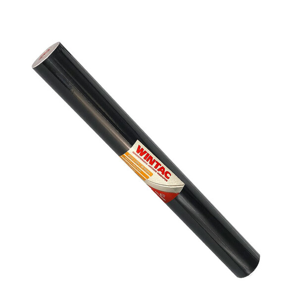 Papel Adesivo Contact Preto Brilhante Com 10 Metros