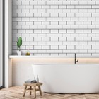 Papel Adesivo Cozinha Alta Temperatura Azulejo Metro White