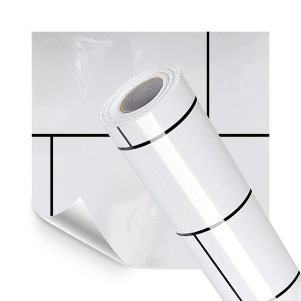 Papel Adesivo Cozinha Alta Temperatura Azulejo Metro White