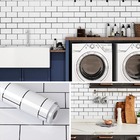 Papel Adesivo Cozinha Alta Temperatura Azulejo Metro White