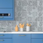 Papel Adesivo Cozinha Alta Temperatura Azulejo Moderno Cinza