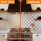 Papel Adesivo Cozinha Alta Temperatura Azulejo Trama Branco