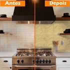 Papel Adesivo Cozinha Alta Temperatura Dourado Texturizado