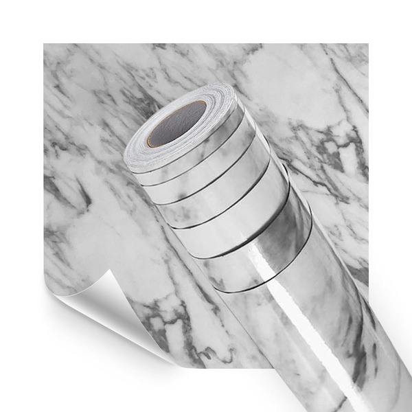 Papel Adesivo Cozinha Alta Temperatura Marmore Carrarinha