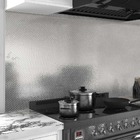 Papel Adesivo Cozinha Alta Temperatura Prata Quadradinhos