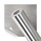 Papel Adesivo Cozinha Alta Temperatura Prata Tecido Linho