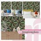 Papel Adesivo De Parede Folha De Bananeira Tropical Clar.18m