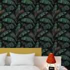 Papel Adesivo De Parede Folhagem De Bananeira Tropical 6m