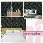 Papel Adesivo De Parede Folhagem De Bananeira Tropical 6m