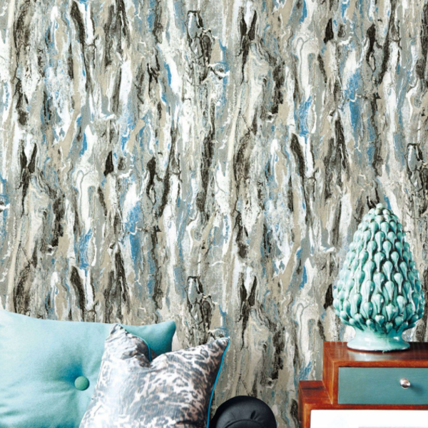 Papel De Parede 10mx53cm Vinílico Multicores Escuro