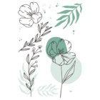 Papel De Parede 120x80cm Decorativo Folhagem Boho Verde