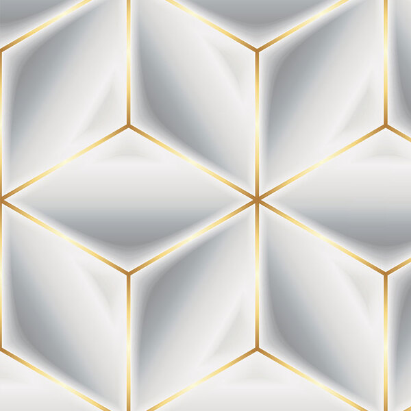 Papel De Parede 3d Adesivo Para Decoração Geométrico Hexágono