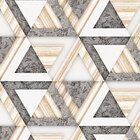 Papel De Parede 3d Adesivo Para Decoração Geométrico Madeira