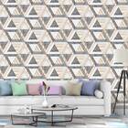 Papel De Parede 3d Adesivo Para Decoração Geométrico Madeira