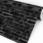 Papel De Parede 3d Adesivo Tijolos Preto Pedra Autocolante 3m