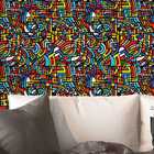 Papel De Parede 3d Arte Moderna Auto Adesivo Grafiti Cores Vi