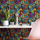 Papel De Parede 3d Arte Pintura Gamer Abstrata Grafite Decora