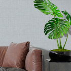 Papel De Parede 3d Auto Adesivo Efeito Tecido Linho Cinza Cla