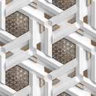 Papel De Parede 3d Auto Adesivo Geométrico Abstrato Branco Mo