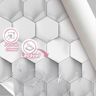 Papel De Parede 3d Auto Adesivo Geométrico Efeito Colméia Bra