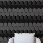 Papel De Parede 3d Auto Adesivo Geométrico Efeito Colmeia Pre