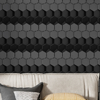 Papel De Parede 3d Auto Adesivo Geométrico Efeito Colmeia Pre