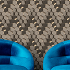 Papel De Parede 3d Auto Adesivo Geométrico Efeito Mini Colméi