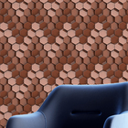 Papel De Parede 3d Auto Adesivo Geométrico Efeito Mini Colméi