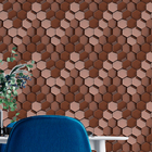 Papel De Parede 3d Auto Adesivo Geométrico Efeito Mini Colméi