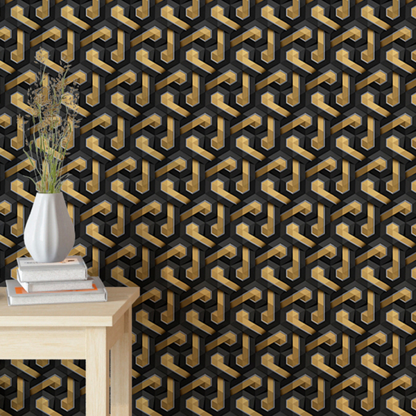 Papel De Parede 3d Auto Adesivo Geométrico Efeito Tijolinho L