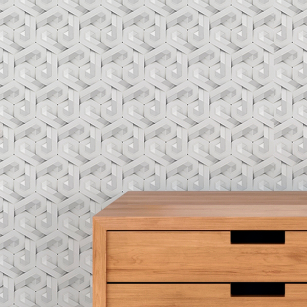 Papel De Parede 3d Auto Adesivo Geométrico Efeito Tijolinho L