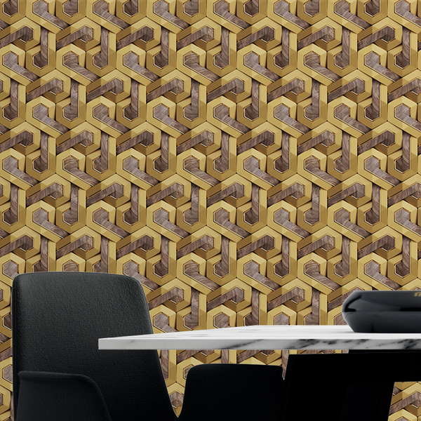 Papel De Parede 3d Auto Adesivo Geométrico Efeito Tijolinho L