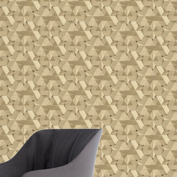Papel De Parede 3d Auto Adesivo Geométrico Efeito Triangulos