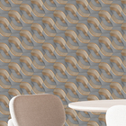 Papel De Parede 3d Auto Adesivo Geométrico Faixas Abstratas E