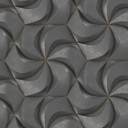 Papel De Parede 3d Auto Adesivo Geométrico Futurista Cinza Es