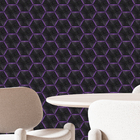 Papel De Parede 3d Auto Adesivo Geométrico Hexagono Luz Led R