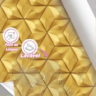 Papel De Parede 3d Auto Adesivo Geométrico Hexagono Ondas Dou