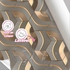 Papel De Parede 3d Auto Adesivo Geométrico Labirinto Fio Dour