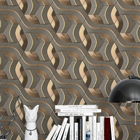 Papel De Parede 3d Auto Adesivo Geométrico Labirinto Fio Dour