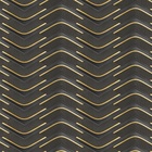 Papel De Parede 3d Auto Adesivo Geométrico Linha Onda Dourada