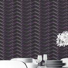 Papel De Parede 3d Auto Adesivo Geométrico Linha Onda Roxa Ne