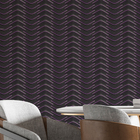 Papel De Parede 3d Auto Adesivo Geométrico Linha Onda Roxa Ne