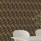 Papel De Parede 3d Auto Adesivo Geométrico Ondas Pretas E Bro